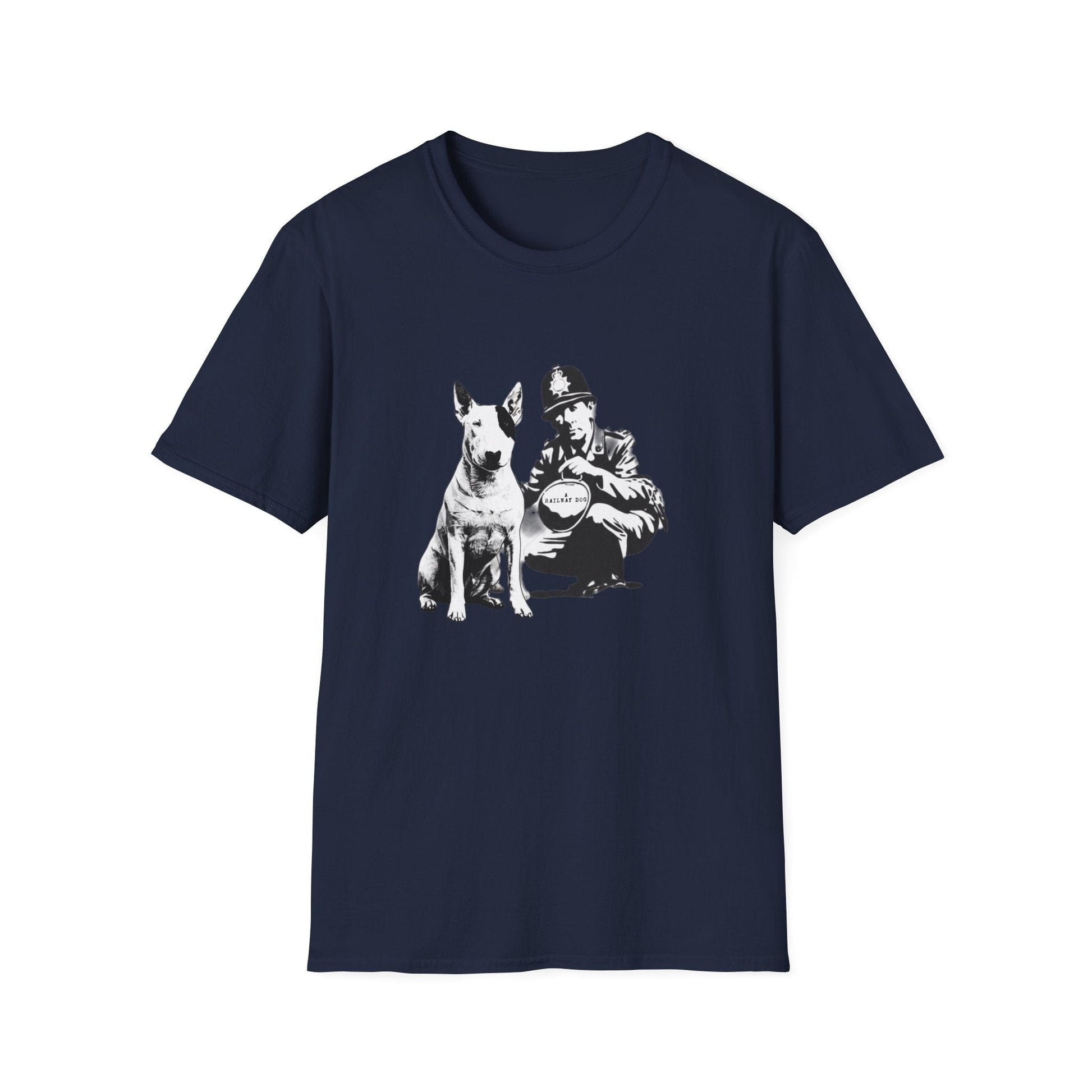Loyal Mate Dog & Officer Graphic T-Shirt | Vintage Black Dog Lover Tee - That Should Be on a T-Shirt