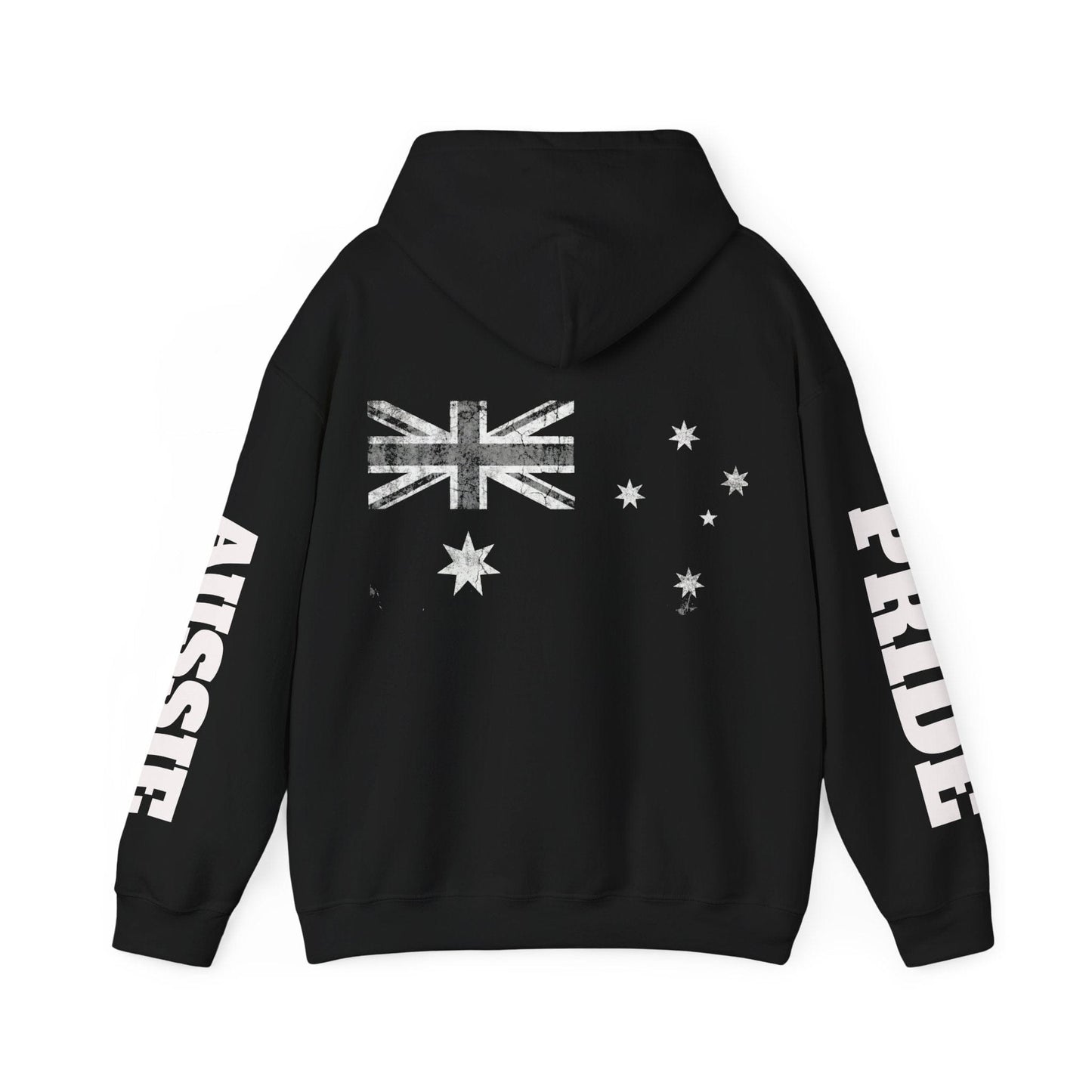 Aussie Pride Distressed Flag Hoodie - Unisex Oversized Streetwear