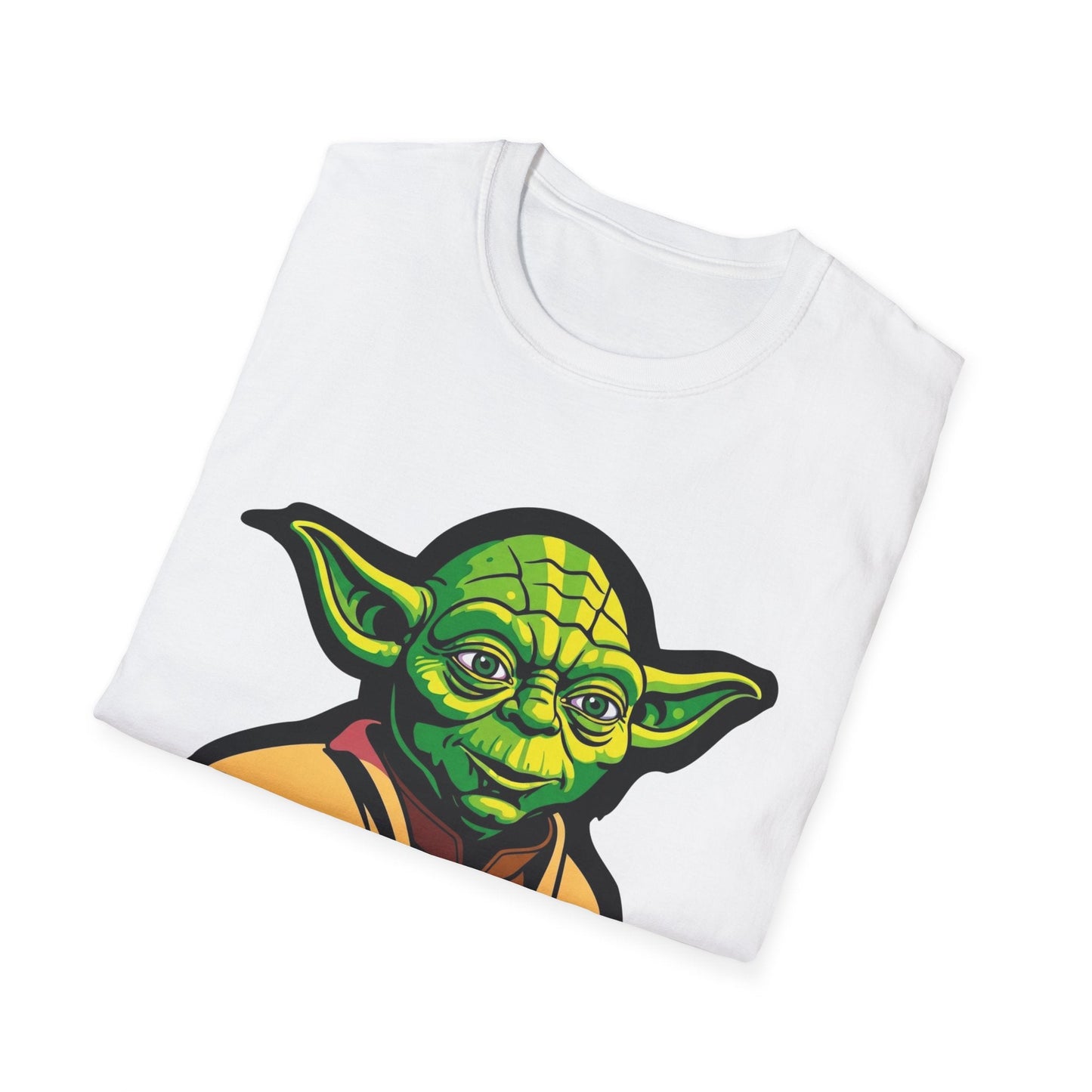 Funny Unisex Softstyle T-Shirt with Yoda Design - "A T-Shirt That Should Be On"