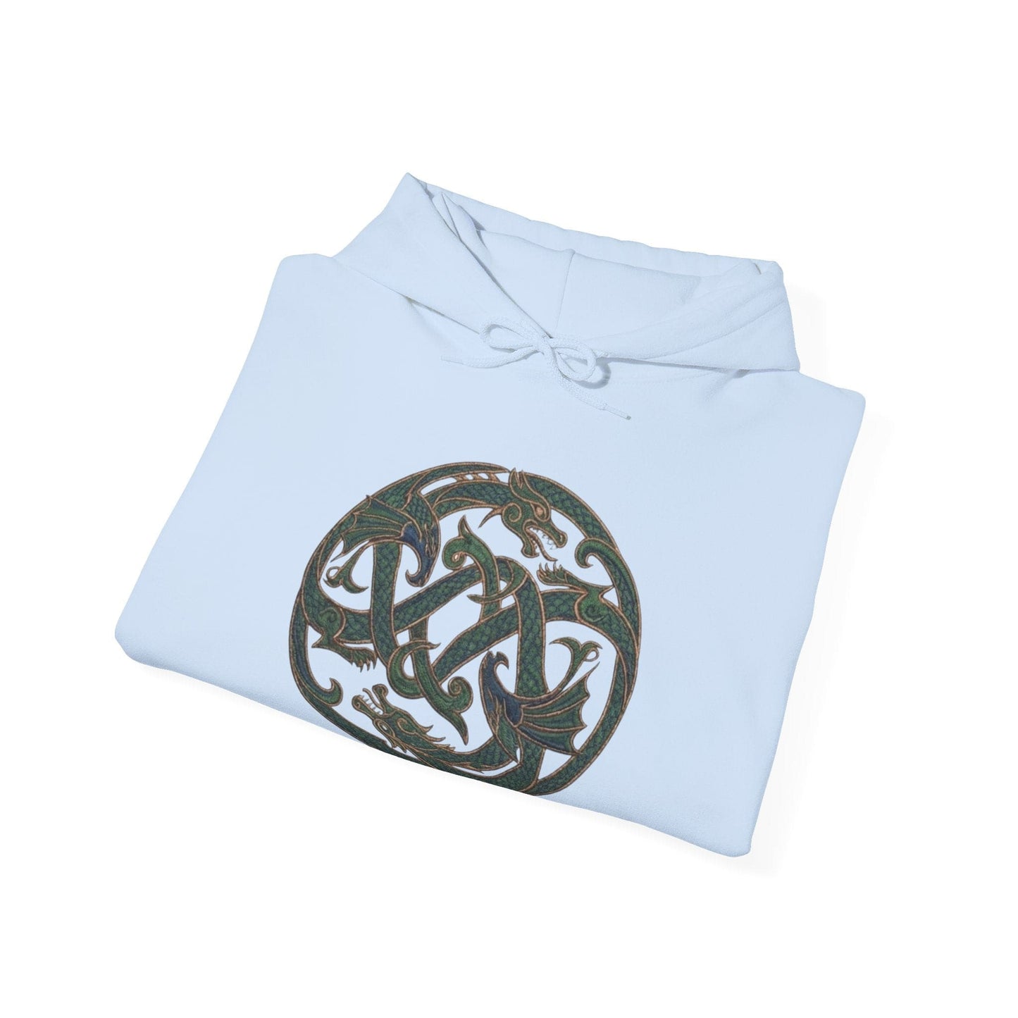 Celtic Dragon Emblem Hoodie – with Full Sleeve Detail
