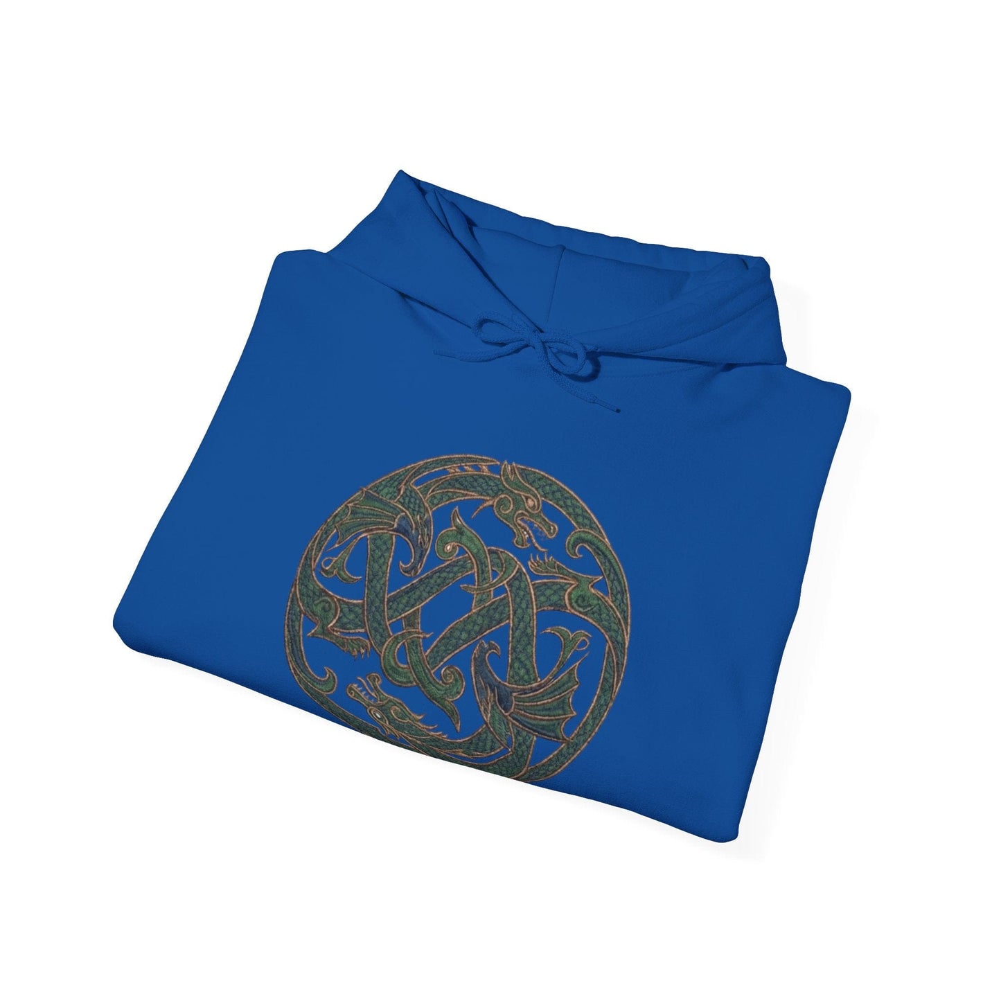 Celtic Dragon Emblem Hoodie – with Full Sleeve Detail