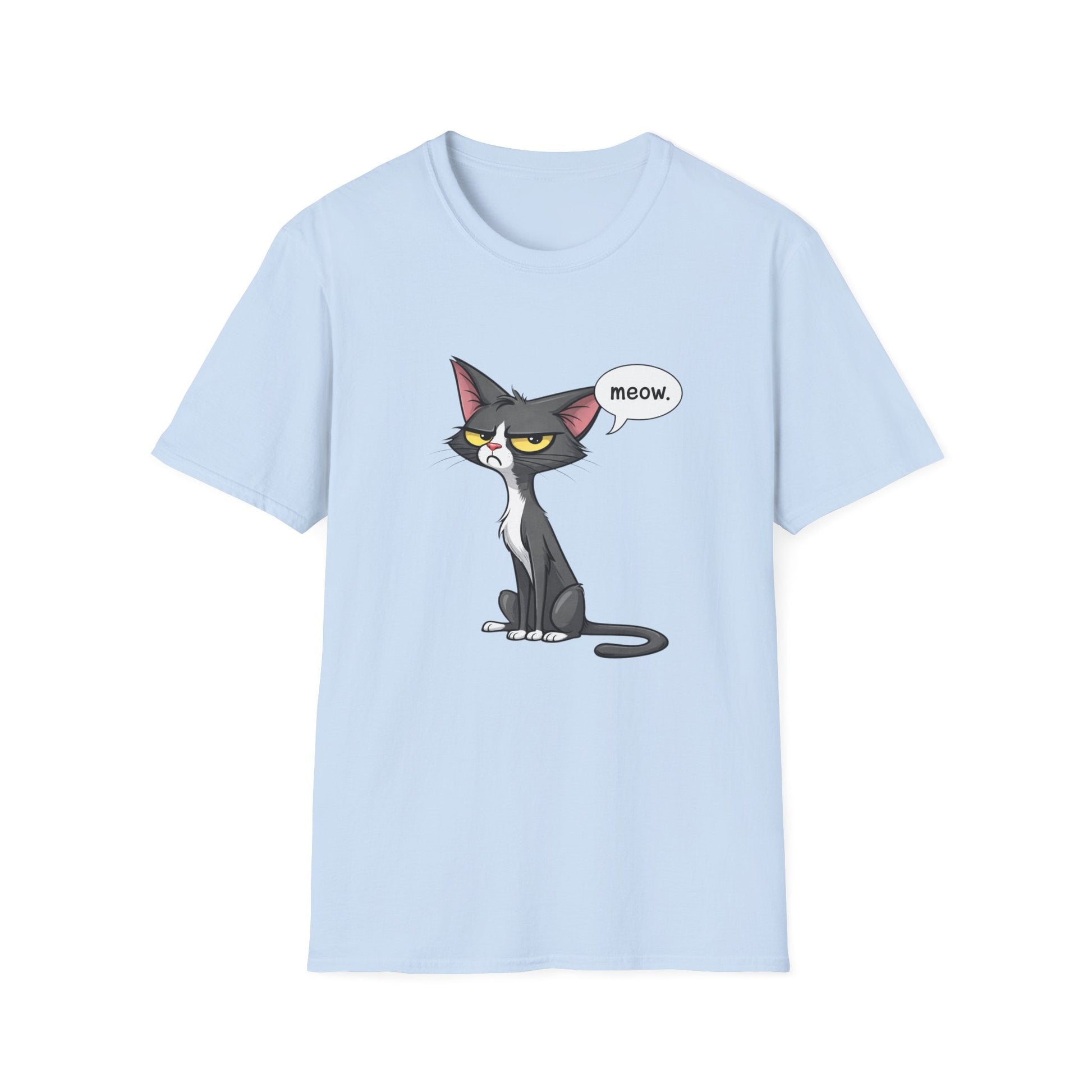 Grumpy Cat "Meow" Graphic T-Shirt - Sassy Cat Tee - That Should Be on a T-Shirt