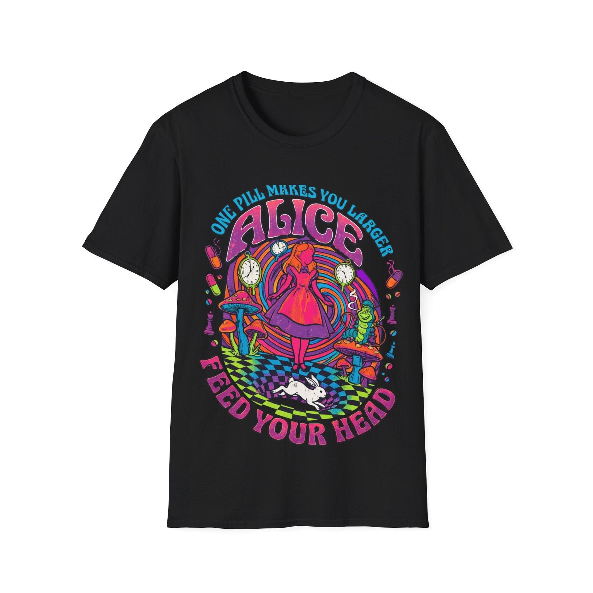 Alice Trip Art T-Shirt — "Feed Your Head" Psychedelic Wonderland Tee - That Should Be on a T-Shirt