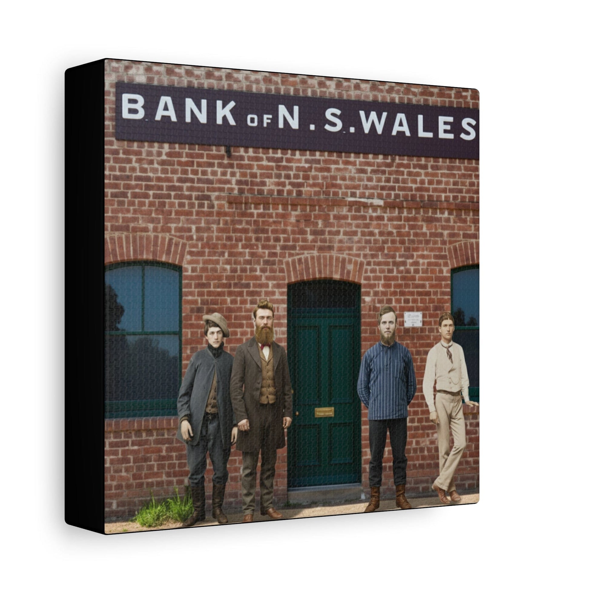 The Kelly Gang at Jerilderie: 1879 Bank Robbery – Historical Australian Bushranger Canvas Wall Art - That Should Be on a T-Shirt