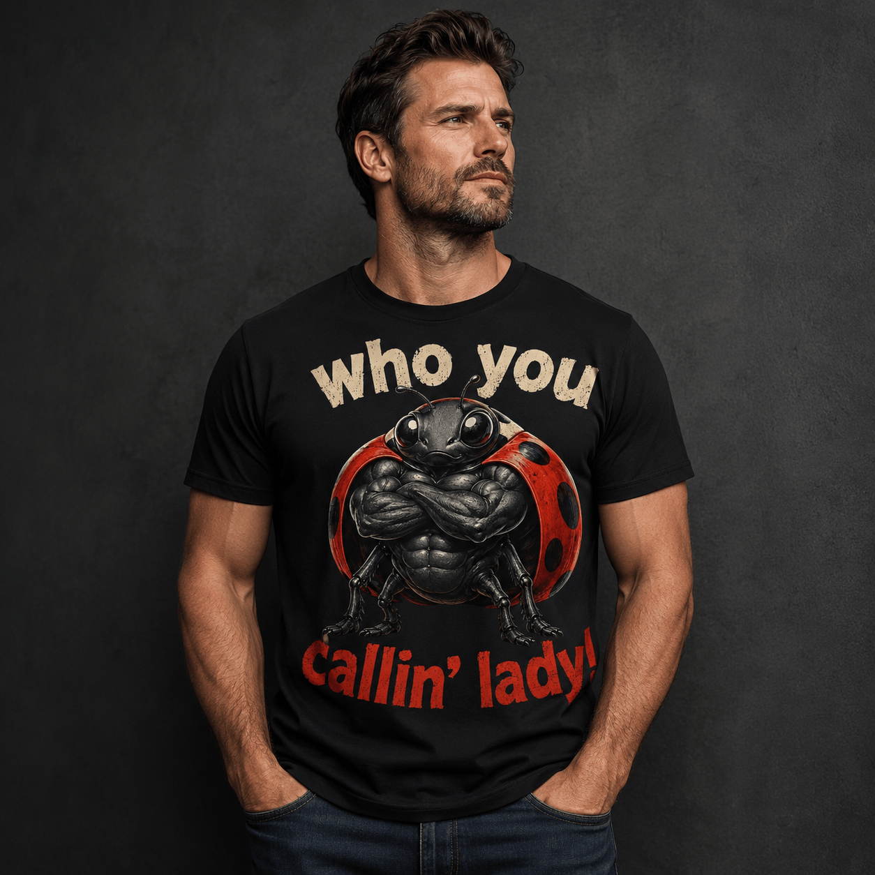 Who You Callin' Lady? Ladybug Graphic T-Shirt