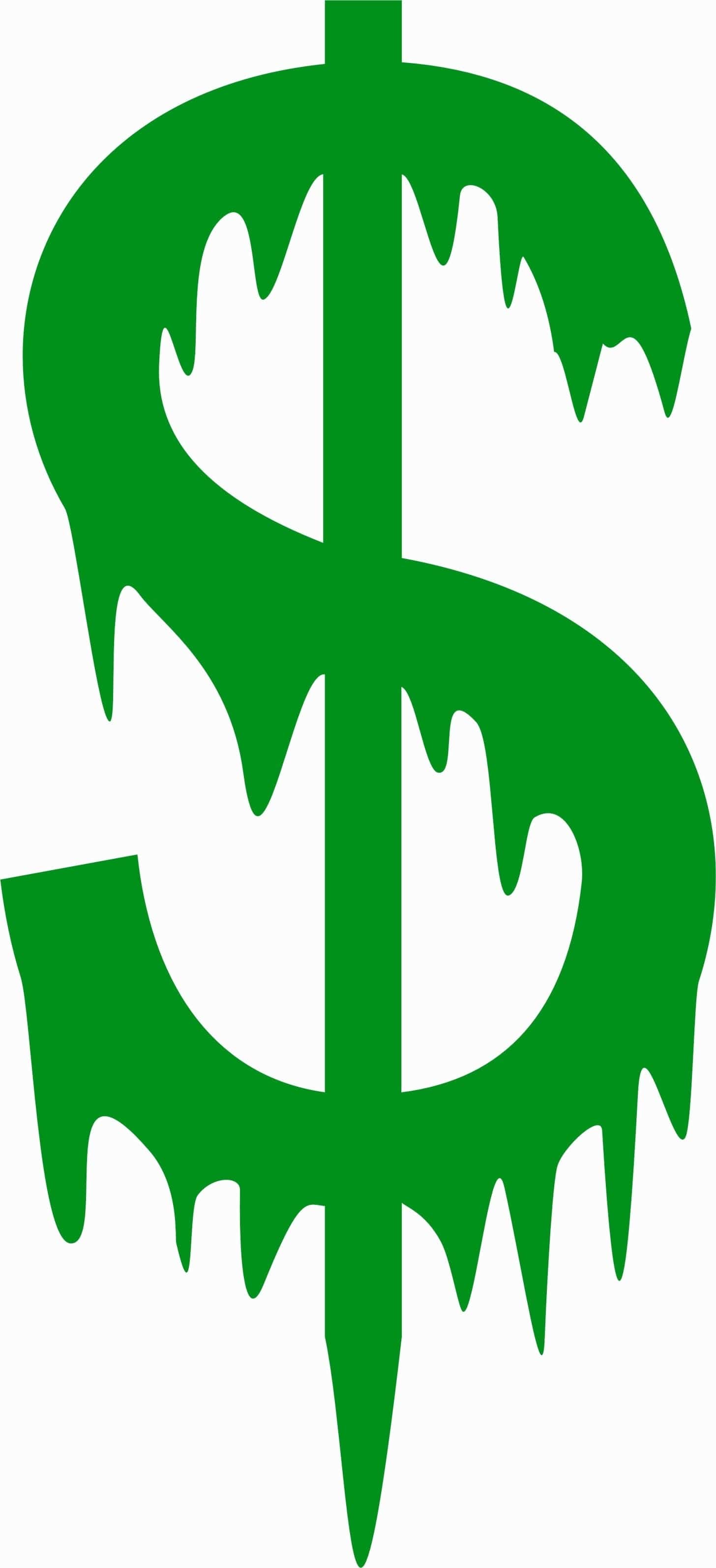 Melting Dollar Sign Decal - That Should Be on a T-Shirt