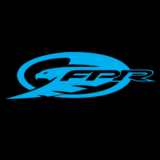 Blue logo with 'FPR' on a black background