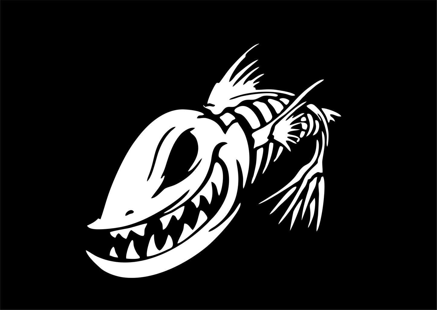 Monster Fish Skeleton Decal - That Should Be on a T-Shirt