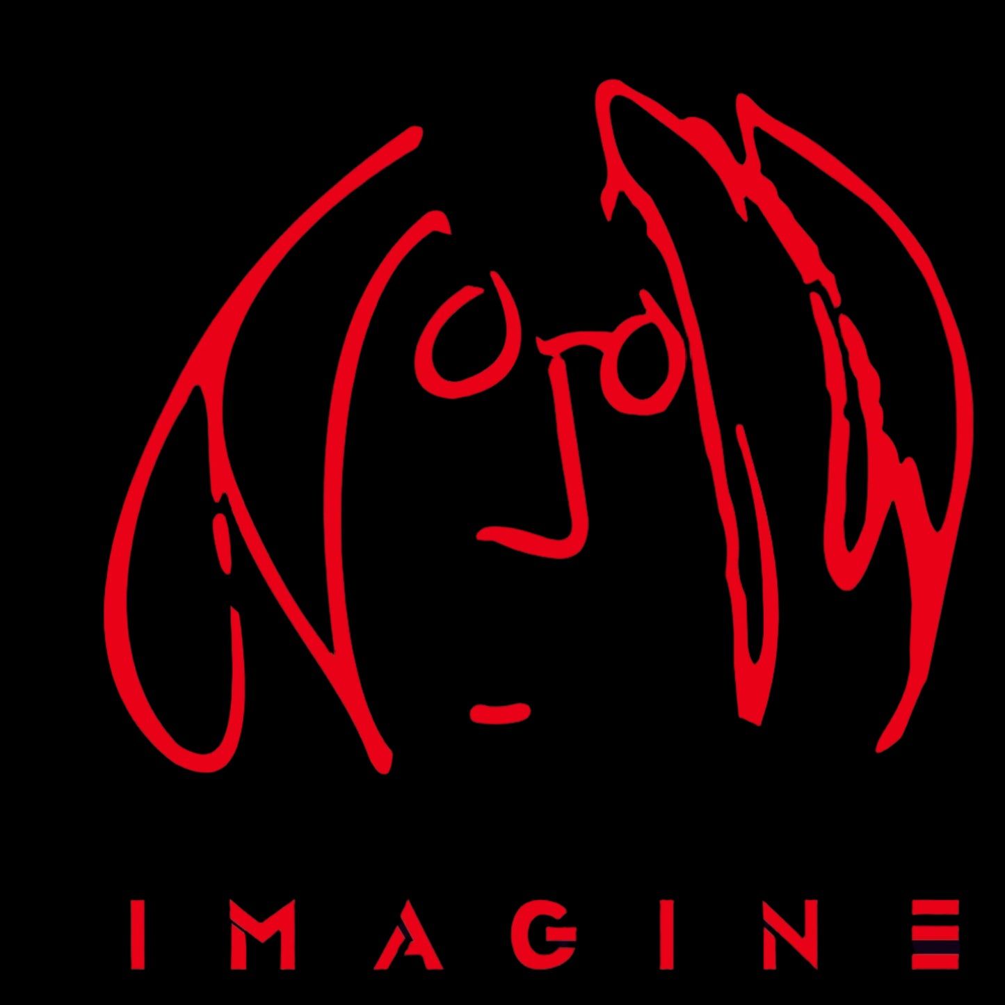 Red signature-style logo with 'IMAGINE' text on a black background
