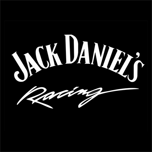 Jack Daniel's Racing logo in white on a black background