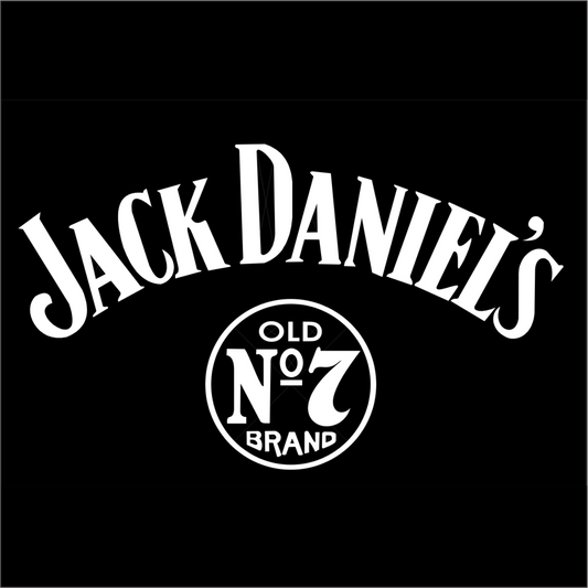Jack Daniel's Old No. 7 logo on a black background