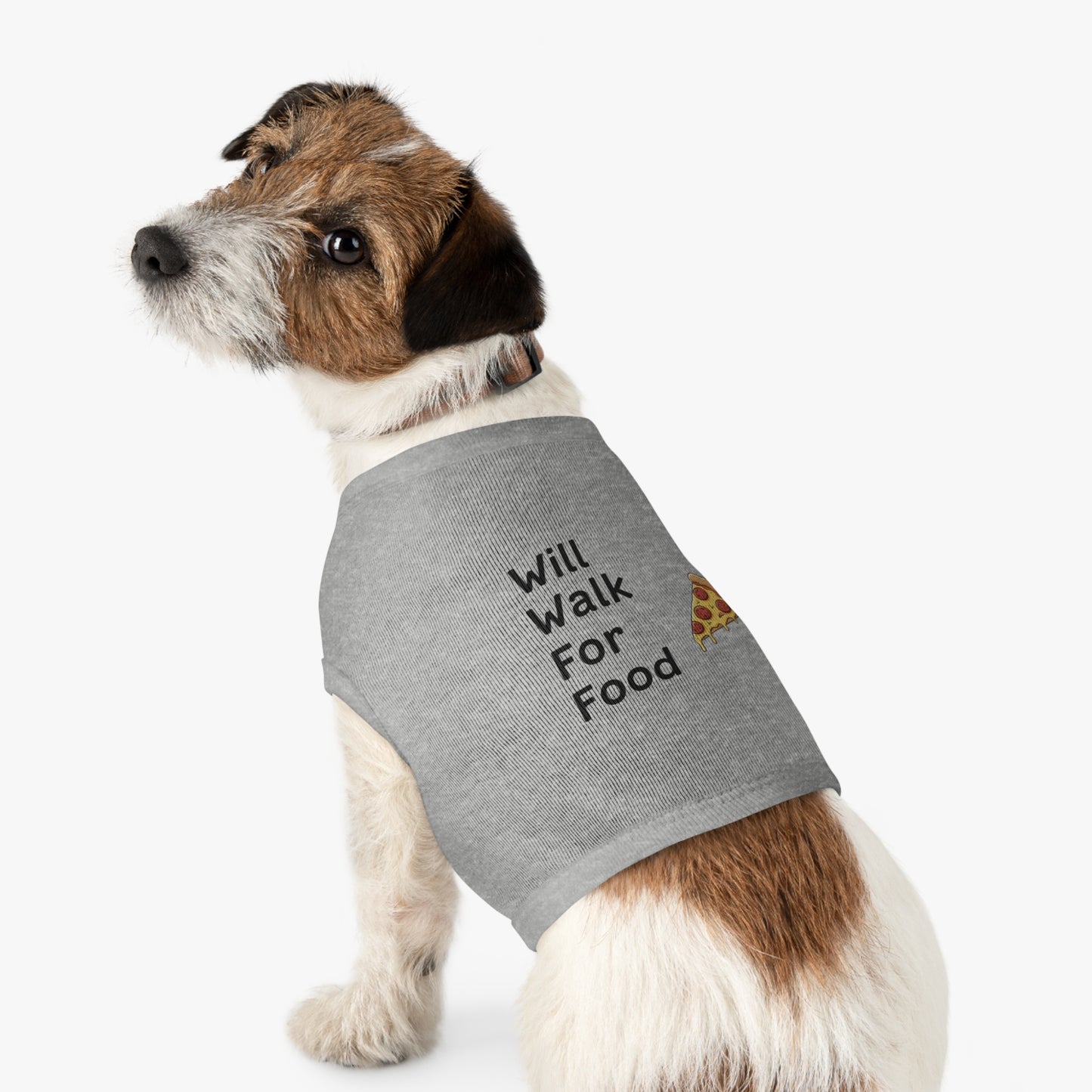 Funny Dog Vest "Will Walk For Food" - Pink Slogan Harness for Walks & Photos