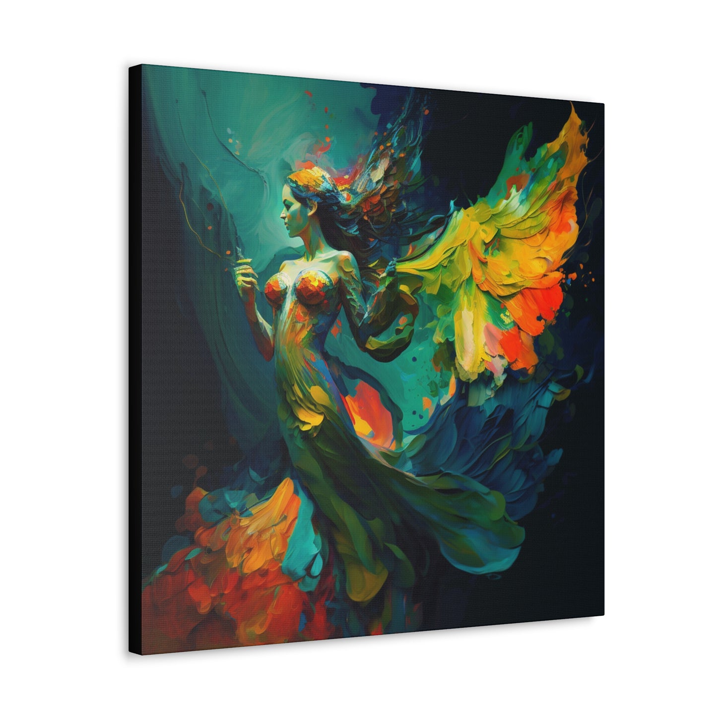 Veil of Celestial Grace: The Ethereal Goddess on Canvas - That Should Be on a T-Shirt