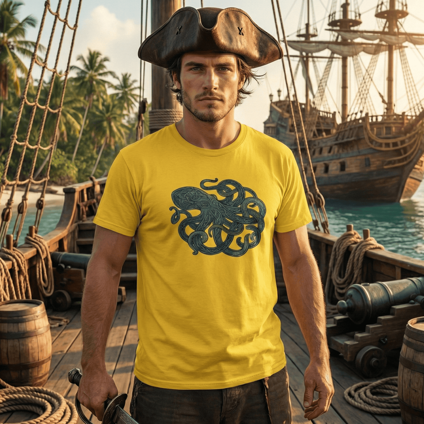 Celtic Kraken Graphic Tee -  Unleash the legend of the deep.