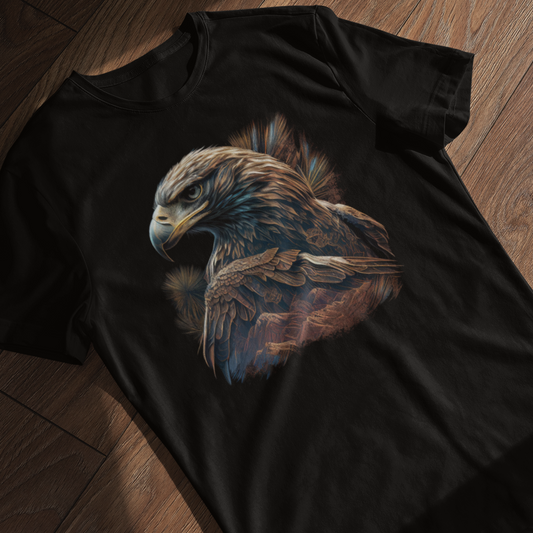 T-shirt with a graphic image of an eagle