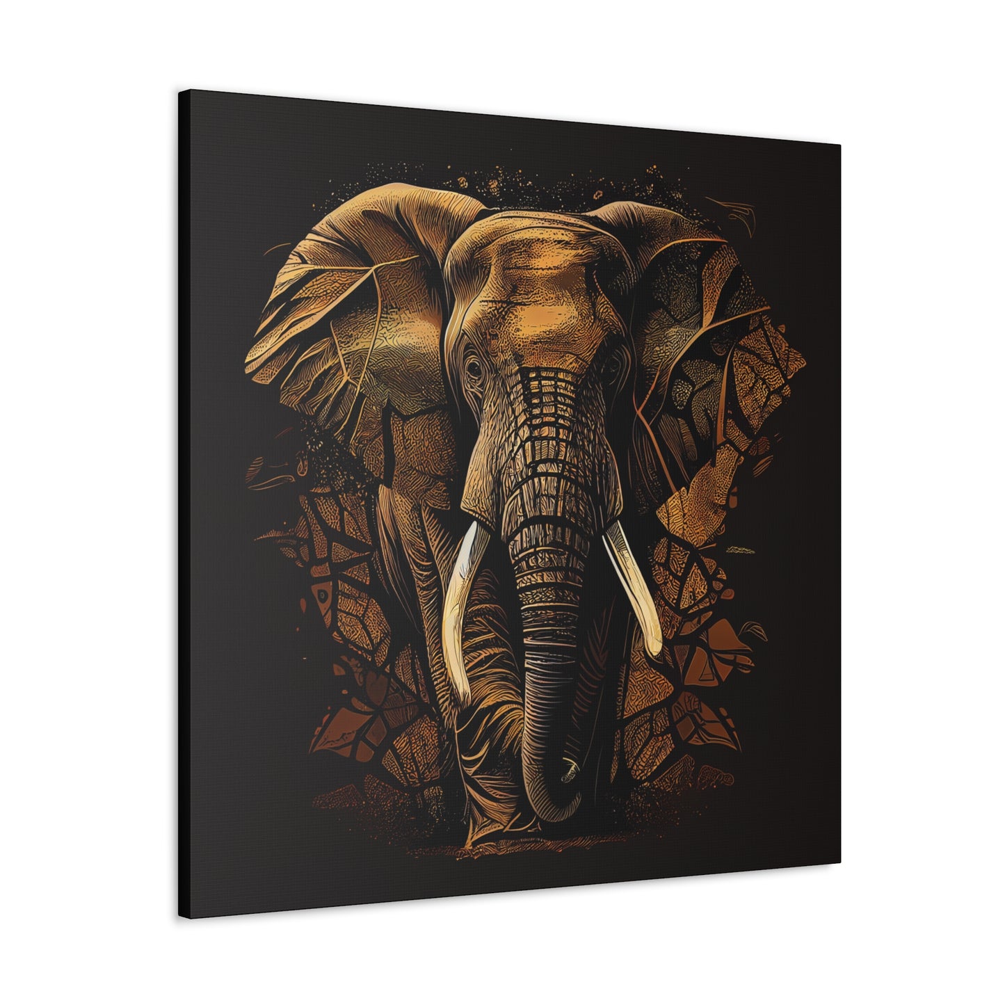 Majestic African Elephant: A Striking Portrait of "Grace and Power" on Canvas - That Should Be on a T-Shirt