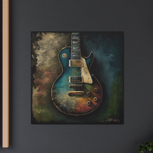 Electric Guitar Vintage Les Paul Guitar Art - Handcrafted Musical Wall Decor - That Should Be on a T-Shirt