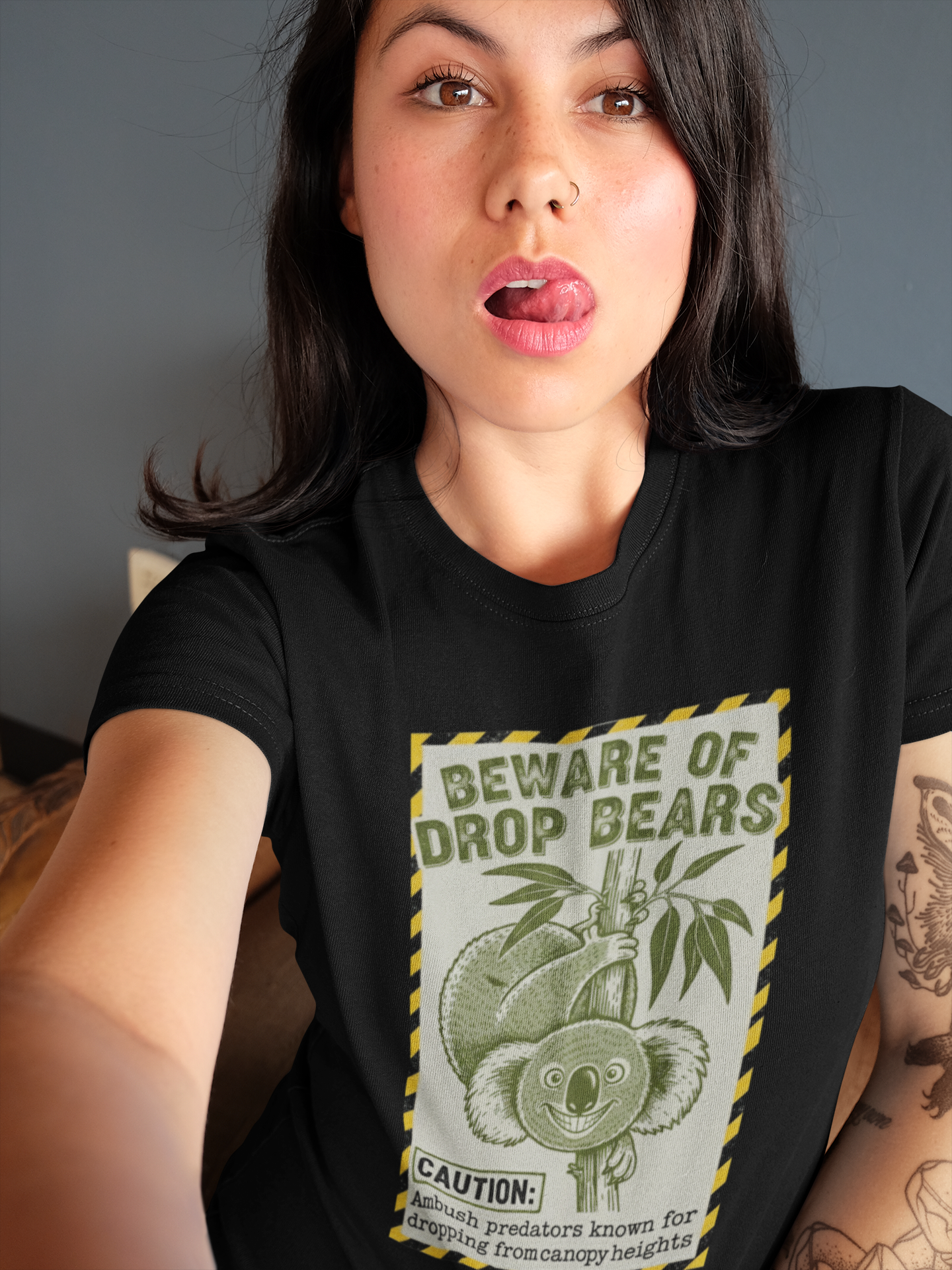 The 'Drop Bear' Warning T-Shirt: For True Aussie Legends Only - That Should Be on a T-Shirt