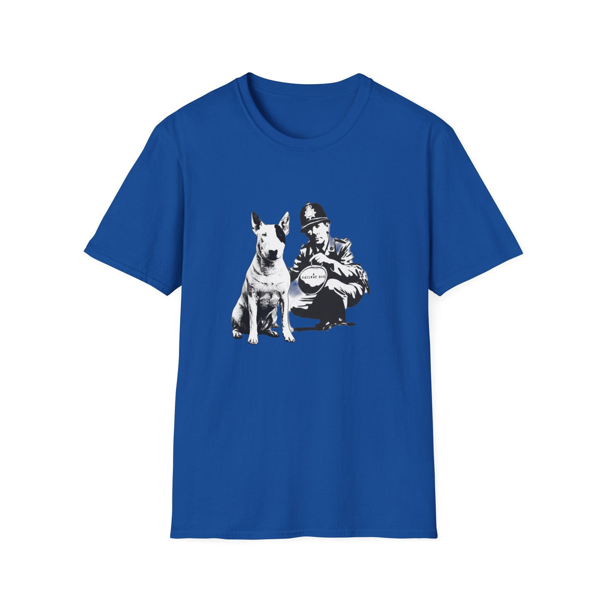 Loyal Mate Dog & Officer Graphic T-Shirt | Vintage Black Dog Lover Tee - That Should Be on a T-Shirt