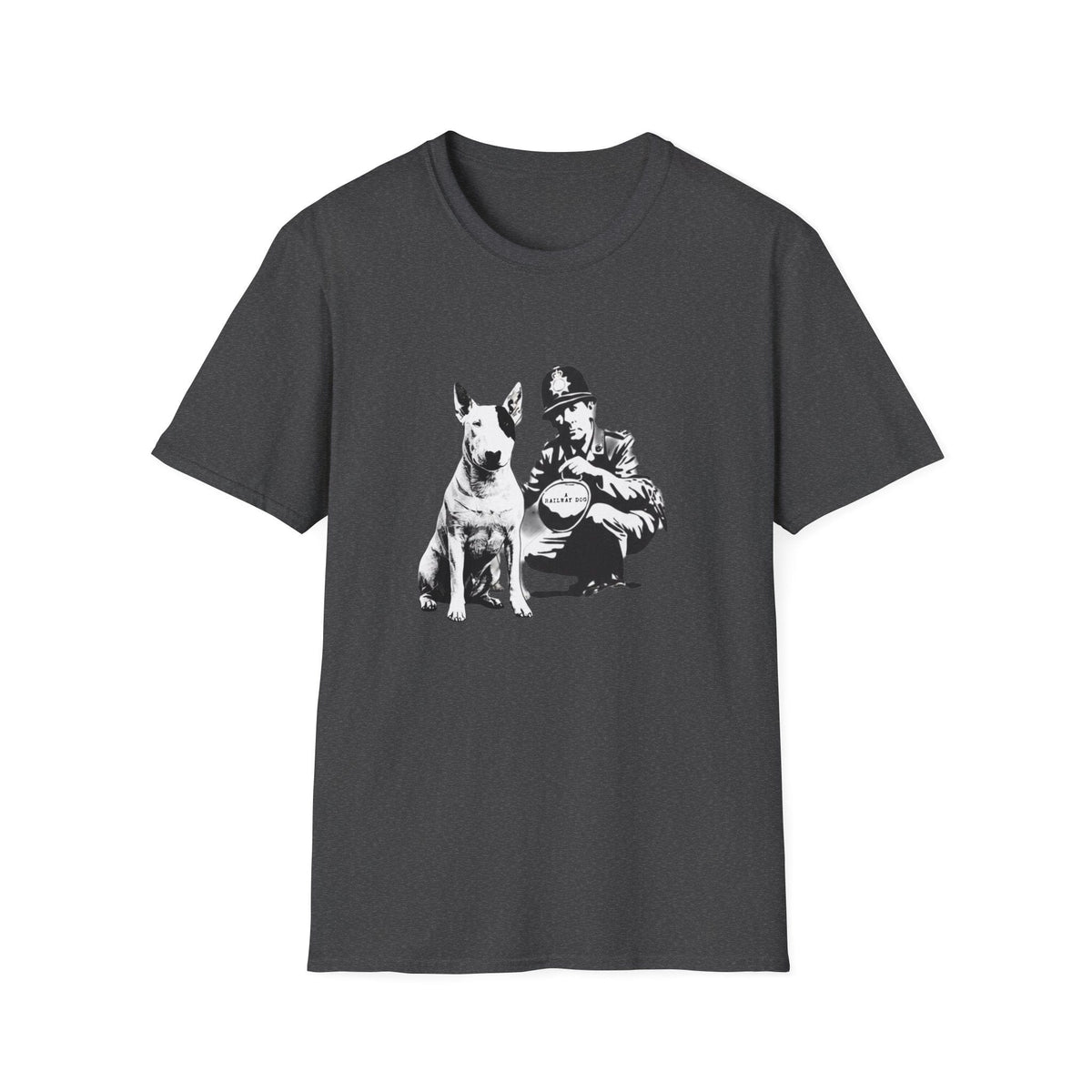 Loyal Mate Dog & Officer Graphic T-Shirt | Vintage Black Dog Lover Tee - That Should Be on a T-Shirt