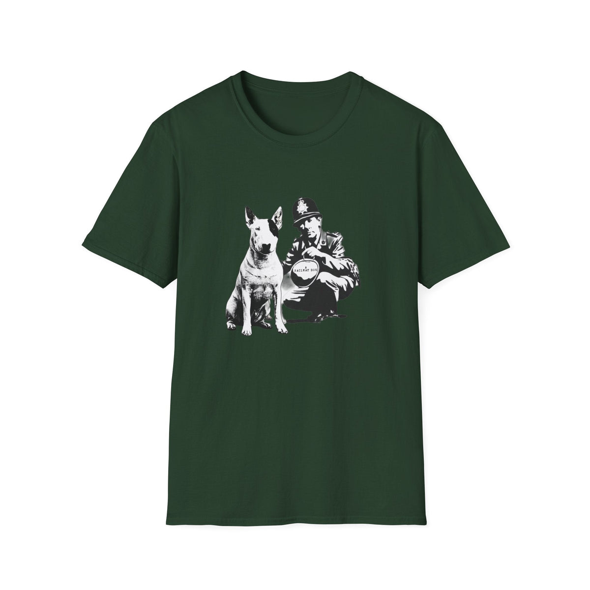 Loyal Mate Dog & Officer Graphic T-Shirt | Vintage Black Dog Lover Tee - That Should Be on a T-Shirt