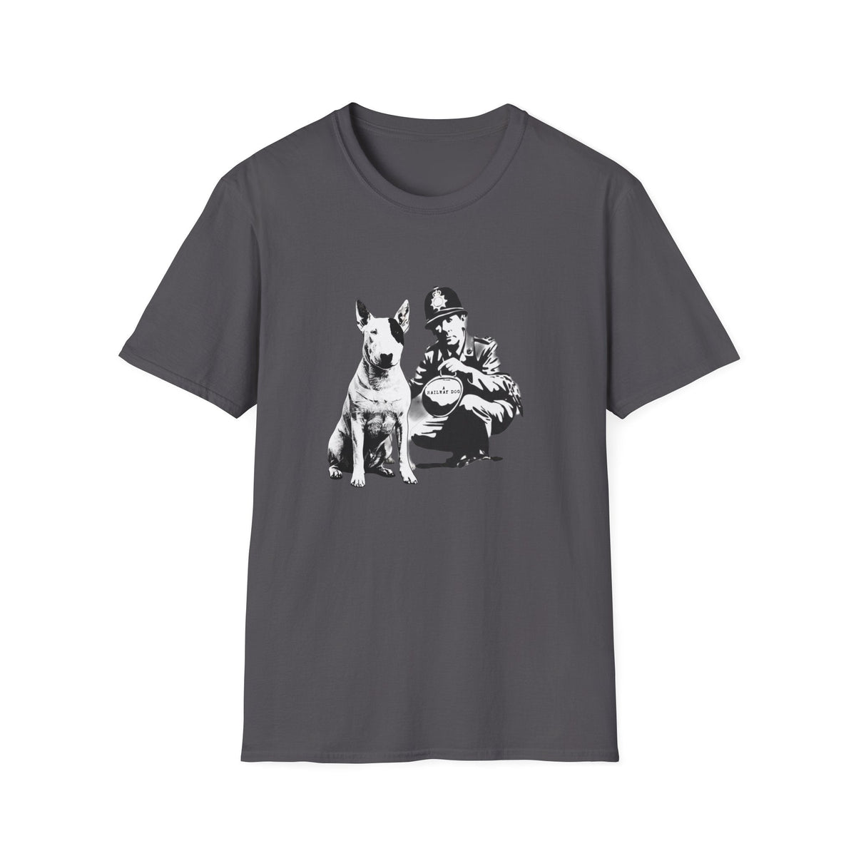 Loyal Mate Dog & Officer Graphic T-Shirt | Vintage Black Dog Lover Tee - That Should Be on a T-Shirt