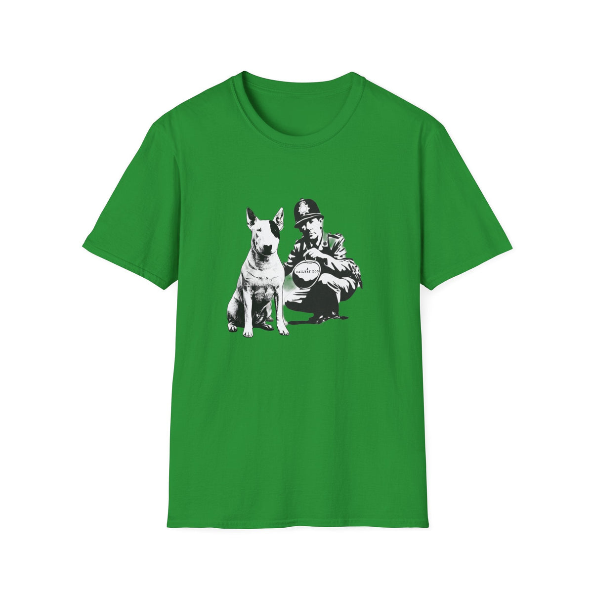 Loyal Mate Dog & Officer Graphic T-Shirt | Vintage Black Dog Lover Tee - That Should Be on a T-Shirt