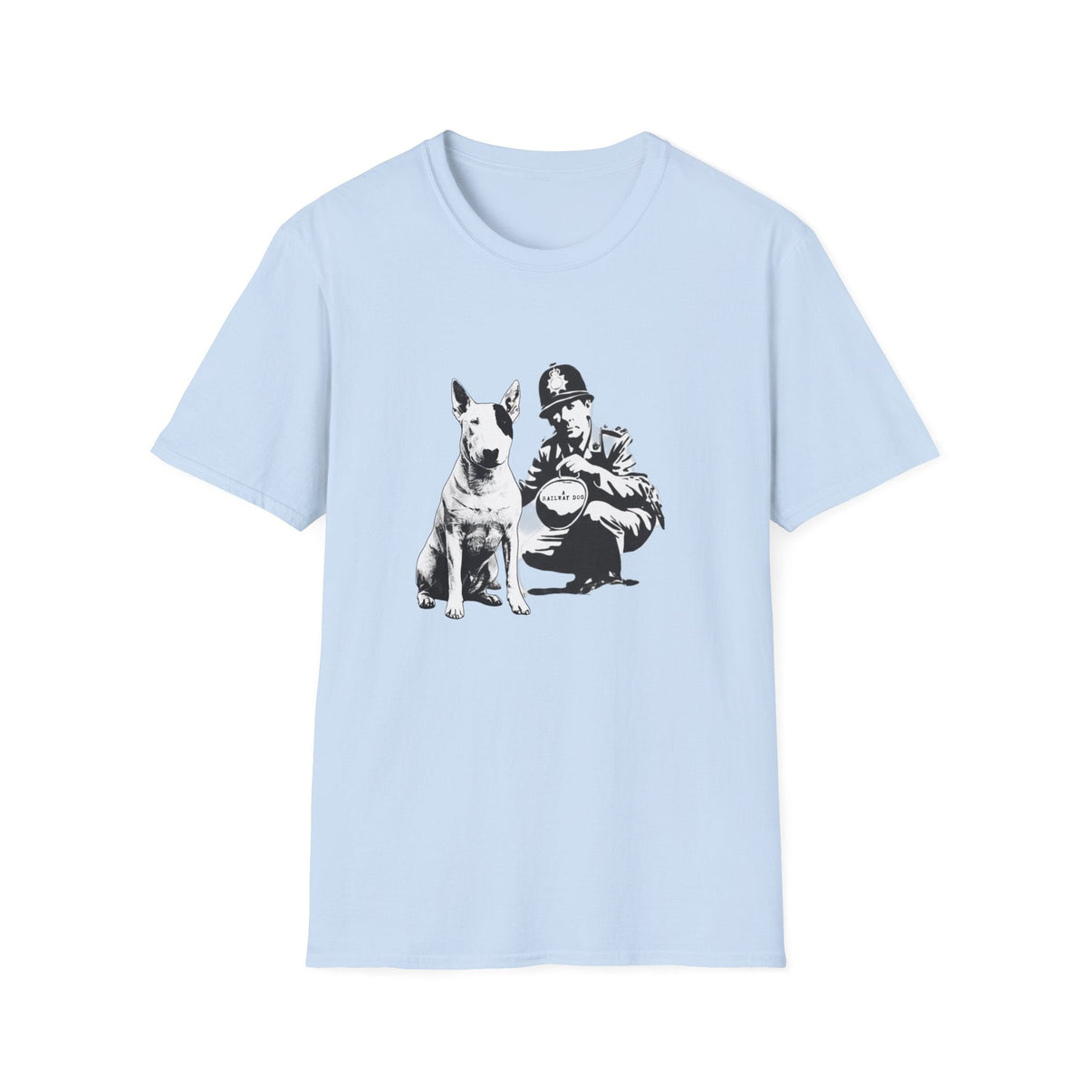 Loyal Mate Dog & Officer Graphic T-Shirt | Vintage Black Dog Lover Tee - That Should Be on a T-Shirt