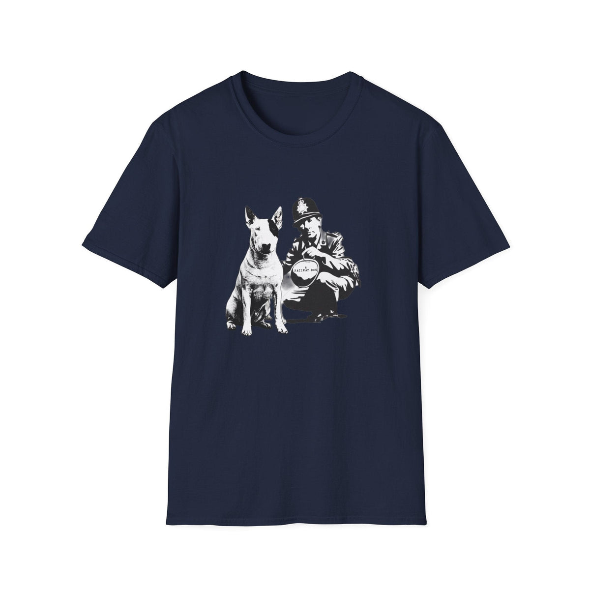 Loyal Mate Dog & Officer Graphic T-Shirt | Vintage Black Dog Lover Tee - That Should Be on a T-Shirt