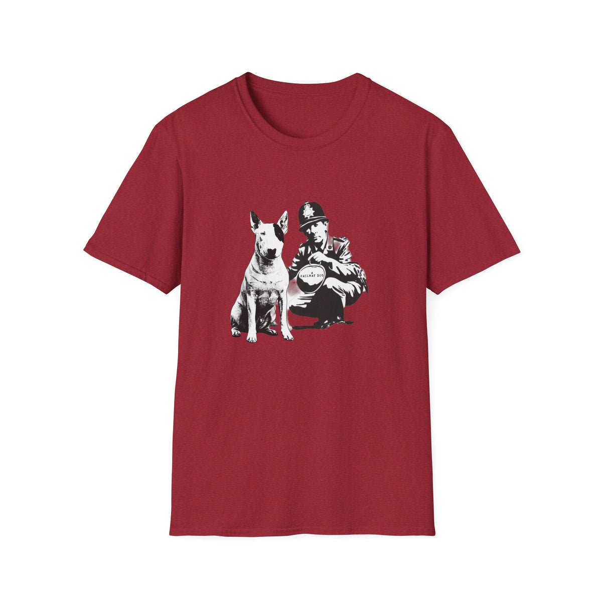 Loyal Mate Dog & Officer Graphic T-Shirt | Vintage Black Dog Lover Tee - That Should Be on a T-Shirt