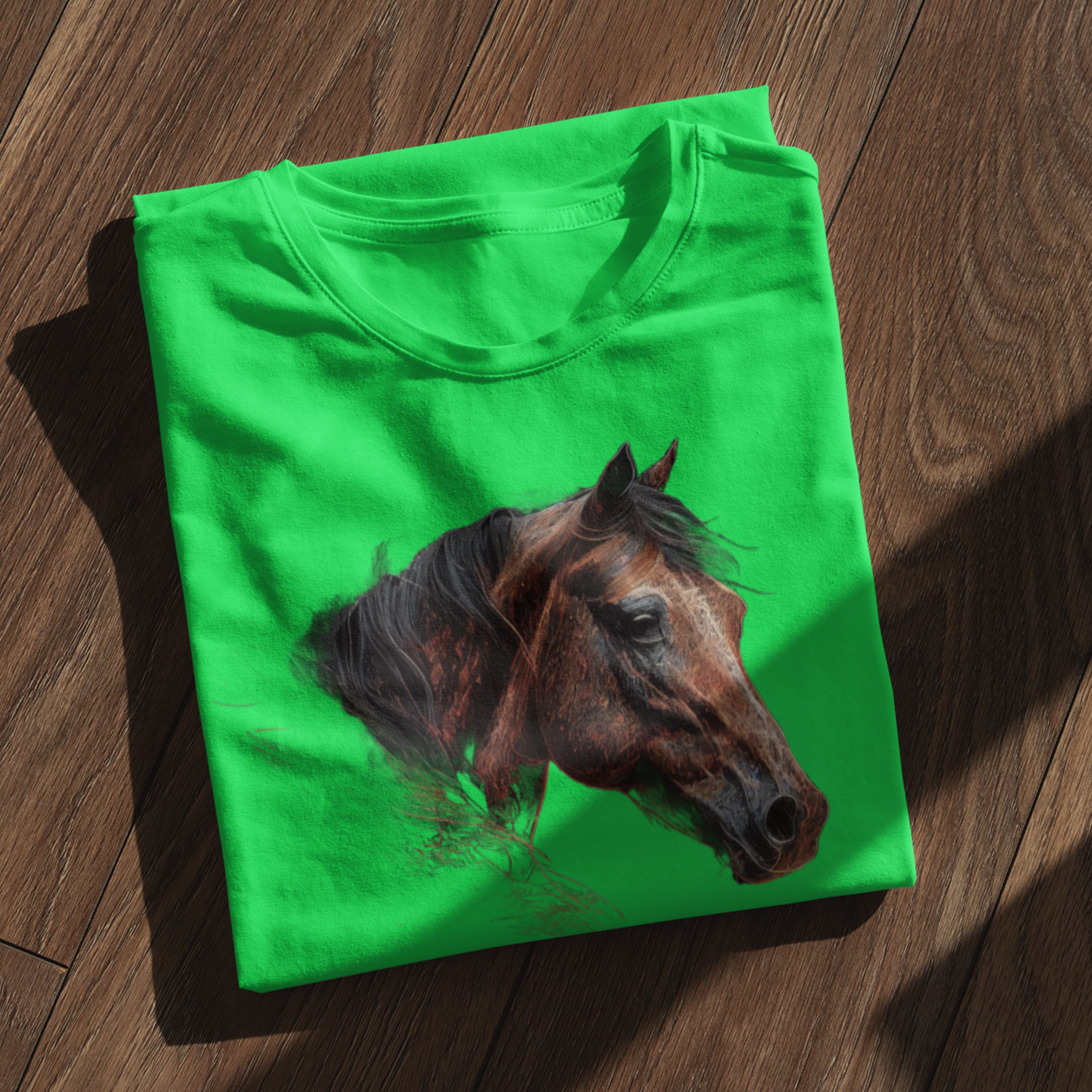 Graphic tee featuring a horse design.