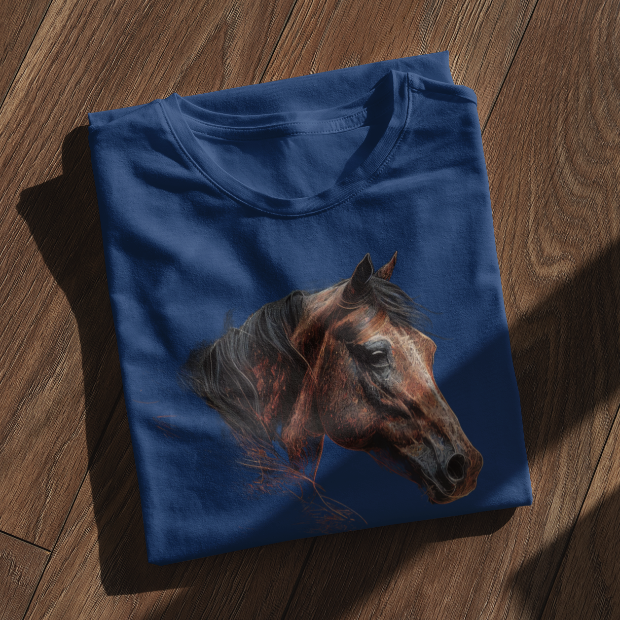 Graphic tee featuring a horse design.