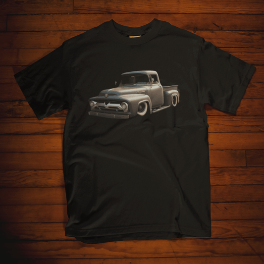 Image of a classic 1956 Ford F-100 truck T-shirt