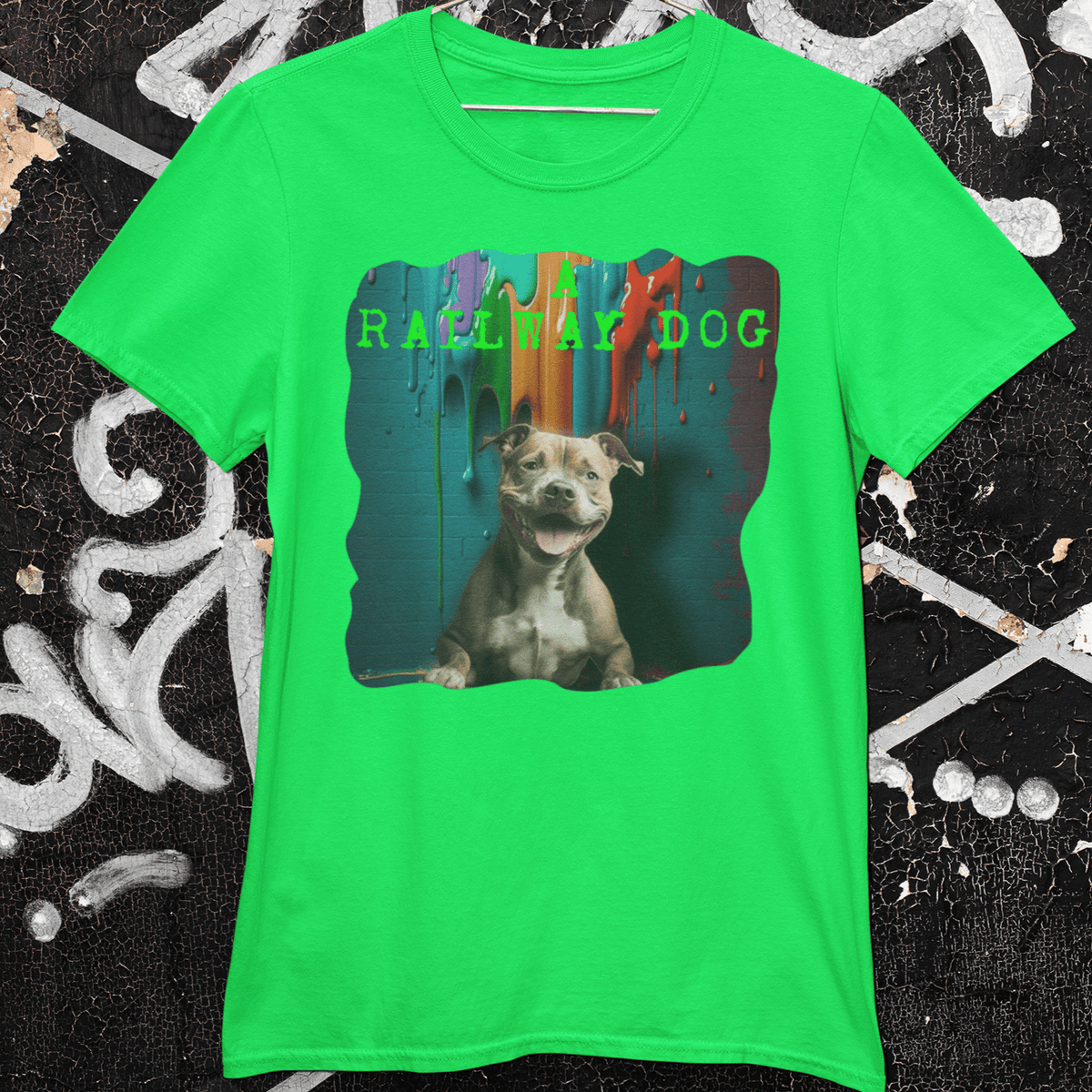 Splash of Colour Staffy T-Shirt | That Should Be on a T-Shirt
