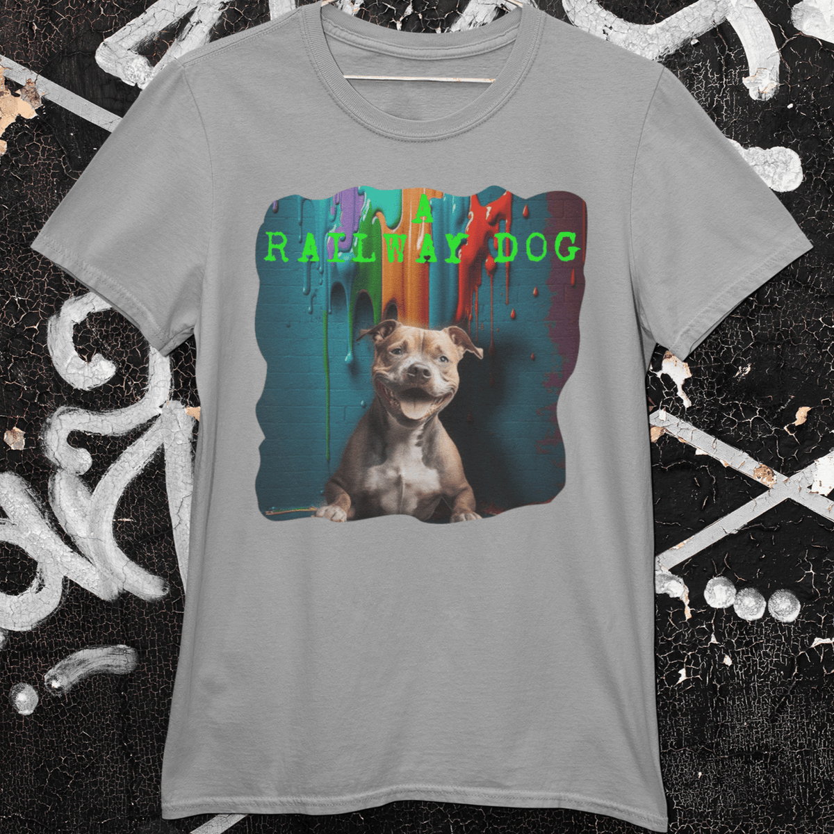 Splash of Colour Staffy T-Shirt | That Should Be on a T-Shirt