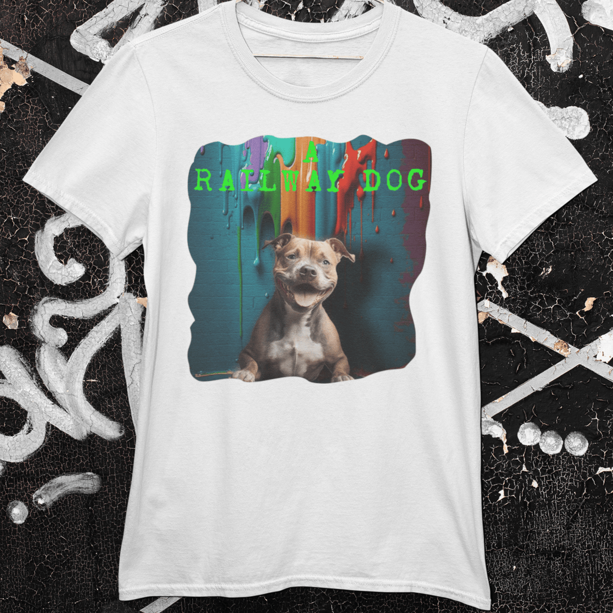 Splash of Colour Staffy T-Shirt | That Should Be on a T-Shirt