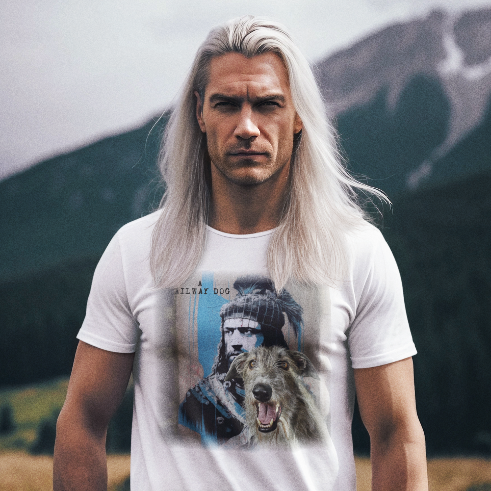 William Wallace & Scottish Deerhound Graffiti Tee