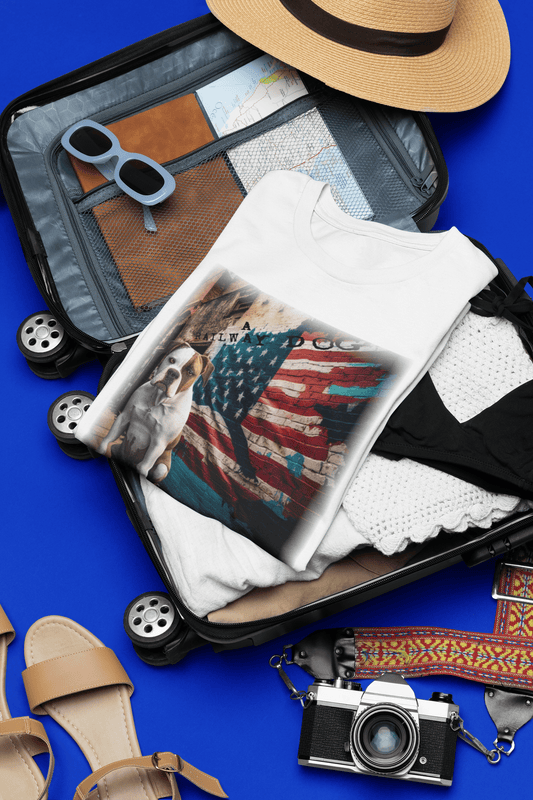 A stylish T-shirt featuring a strong American Bulldog design, perfect for dog lovers and enthusiasts of this resilient breed.