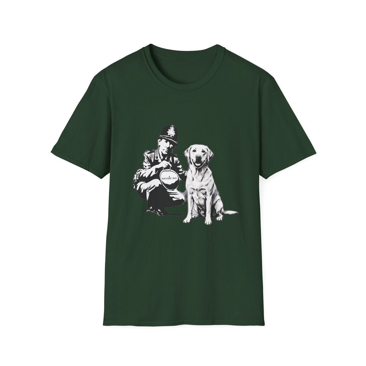 Vintage Police & Labrador Dog T-Shirt | Retro K9 Dog Lover Graphic Tee - That Should Be on a T-Shirt