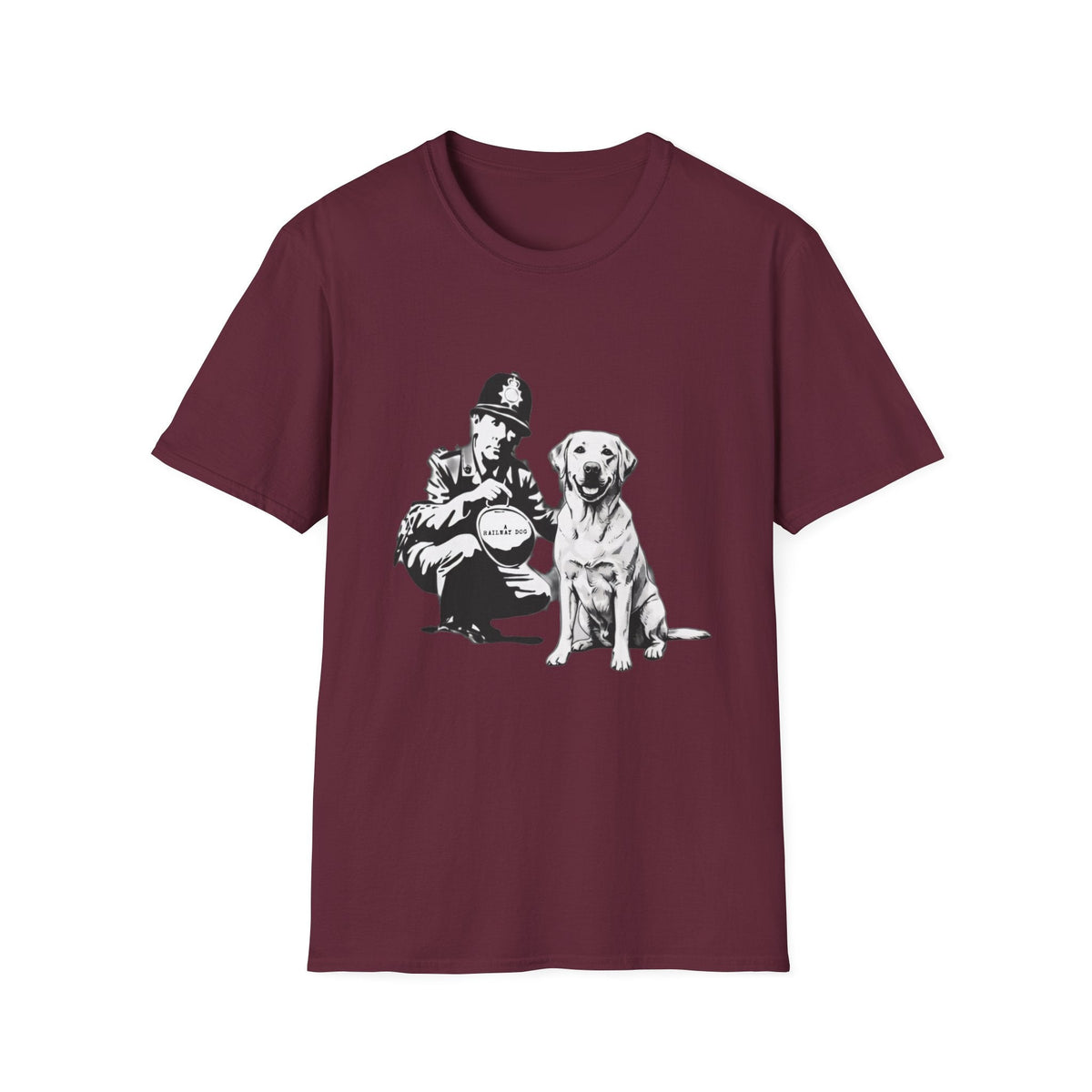 Vintage Police & Labrador Dog T-Shirt | Retro K9 Dog Lover Graphic Tee - That Should Be on a T-Shirt